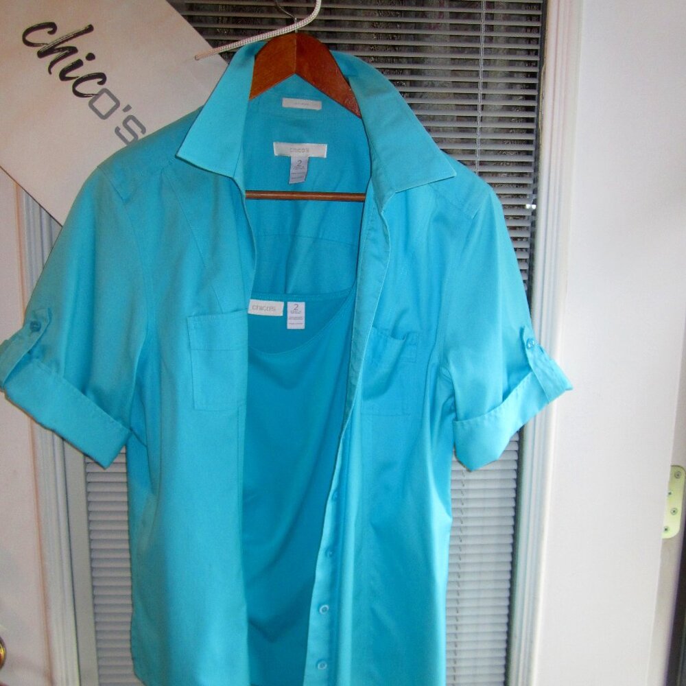 Chico;s Blouse/Cami sz 2